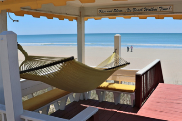 Oceanfront hammock in Emerald Isle, NC