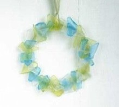 DIY sea glass wreath  | Sun-Surf Emerald Isle Beach Rentals