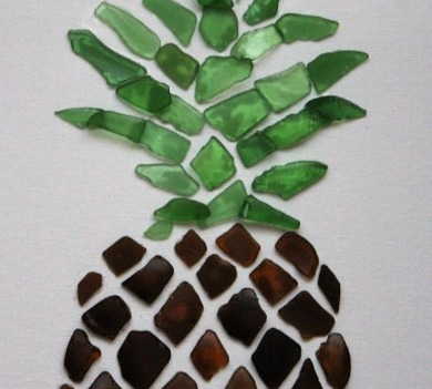 Pineapple made from sea glass | Sun-Surf Emerald Isle Beach Rentals