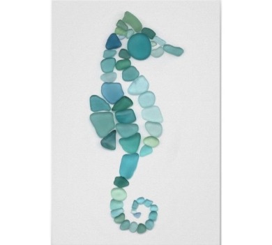 Seahorse made from sea glass | Sun-Surf Emerald Isle Beach Rentals