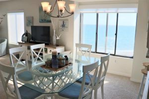 A photo of an Emerald Isle vacation rental dining room to eat a seafood meal at.